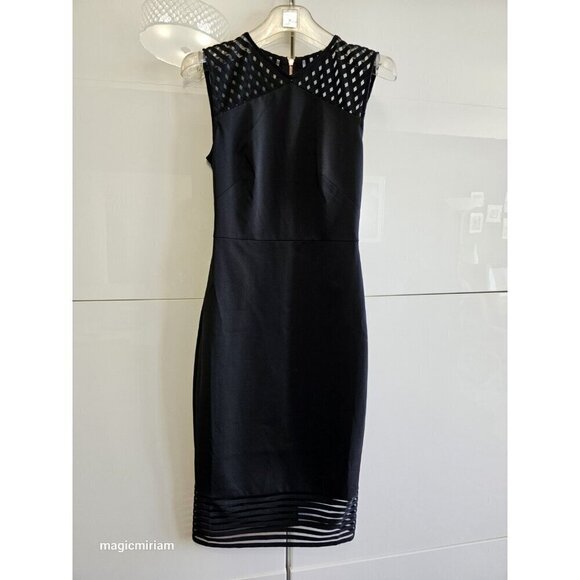 BNWT TED BAKER LONDON LUCETTE MESH DETAIL BODYCON DRESS black - Picture 8 of 16